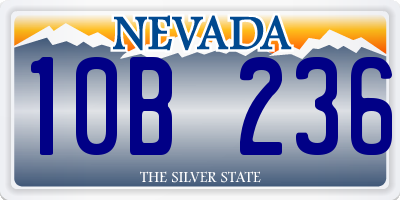 NV license plate 10B236