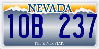 NV license plate 10B237