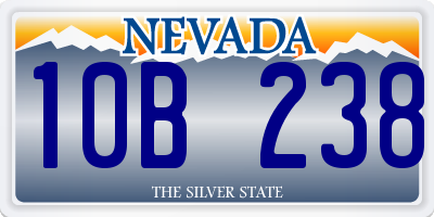 NV license plate 10B238