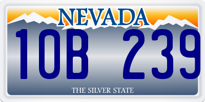 NV license plate 10B239