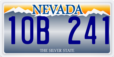 NV license plate 10B241