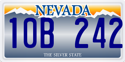 NV license plate 10B242