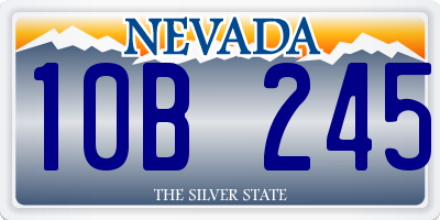 NV license plate 10B245