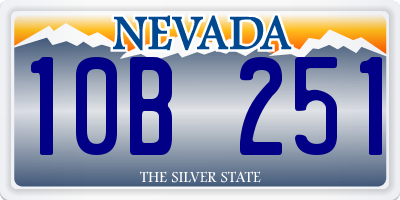 NV license plate 10B251