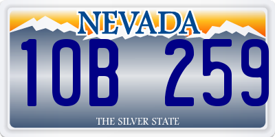 NV license plate 10B259