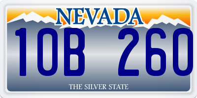 NV license plate 10B260