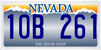NV license plate 10B261