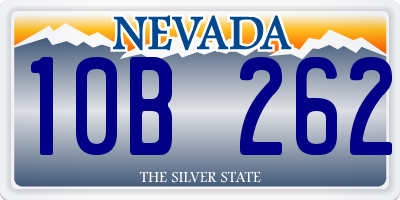 NV license plate 10B262