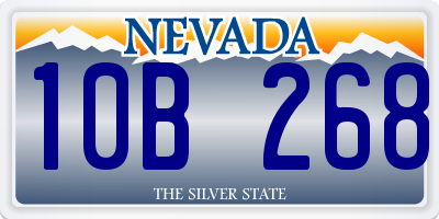 NV license plate 10B268