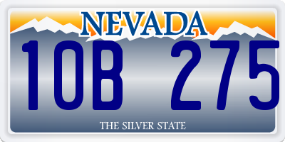NV license plate 10B275