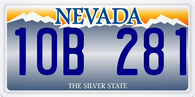 NV license plate 10B281