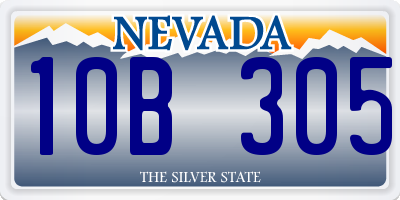 NV license plate 10B305