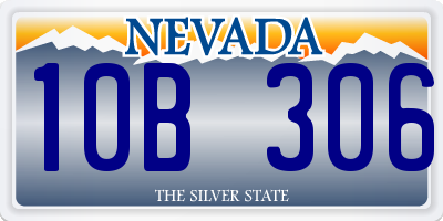 NV license plate 10B306