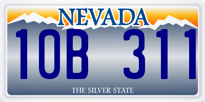 NV license plate 10B311
