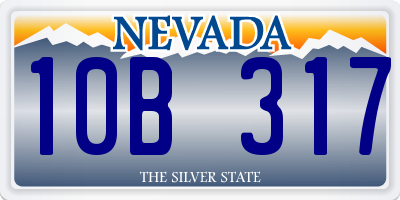 NV license plate 10B317