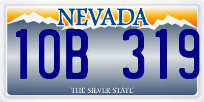 NV license plate 10B319