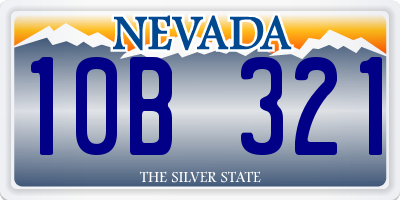 NV license plate 10B321