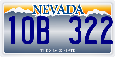 NV license plate 10B322