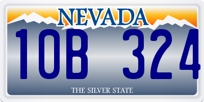 NV license plate 10B324