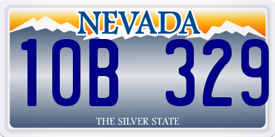 NV license plate 10B329