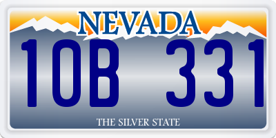 NV license plate 10B331