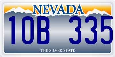 NV license plate 10B335