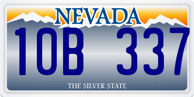NV license plate 10B337