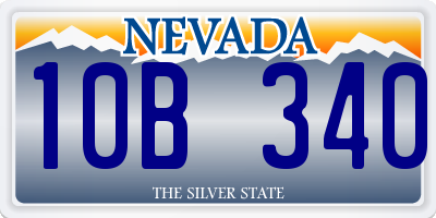 NV license plate 10B340