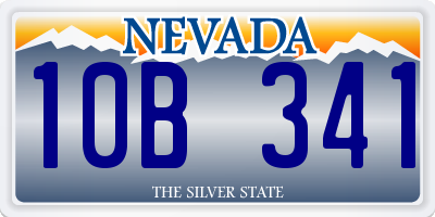 NV license plate 10B341