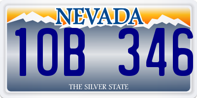 NV license plate 10B346