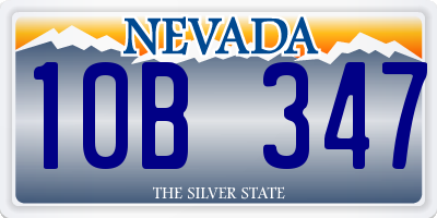 NV license plate 10B347
