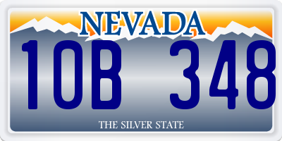 NV license plate 10B348