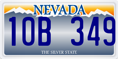 NV license plate 10B349