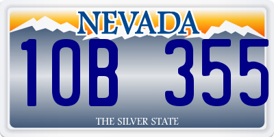 NV license plate 10B355