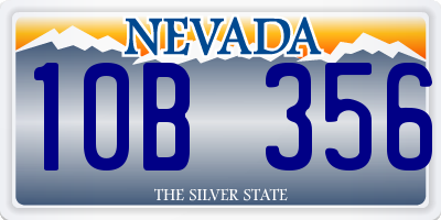 NV license plate 10B356