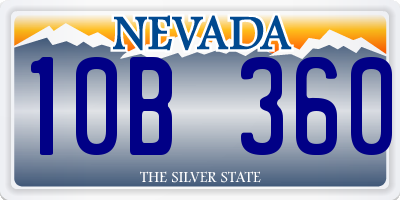 NV license plate 10B360