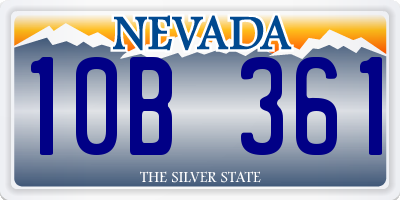 NV license plate 10B361