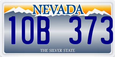 NV license plate 10B373