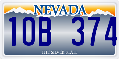 NV license plate 10B374