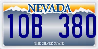 NV license plate 10B380