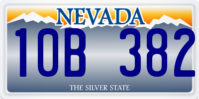 NV license plate 10B382