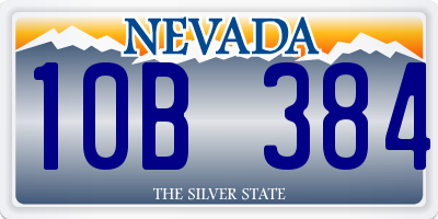 NV license plate 10B384