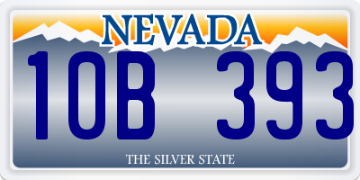 NV license plate 10B393