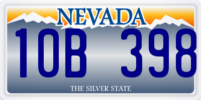 NV license plate 10B398