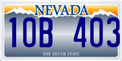 NV license plate 10B403