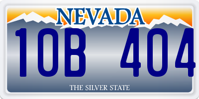 NV license plate 10B404