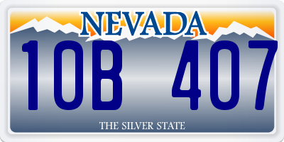 NV license plate 10B407