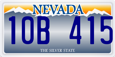 NV license plate 10B415