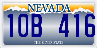 NV license plate 10B416
