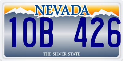 NV license plate 10B426